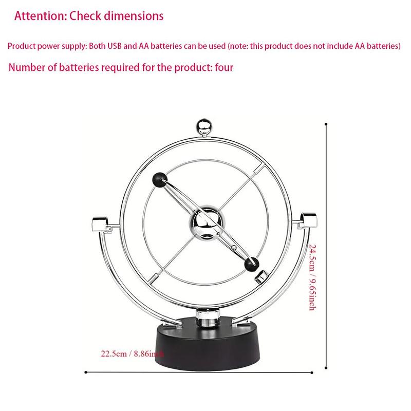 Newton's Pendulum Perpetual Motion Machine Model Desktop Ornament, 1 Count Magnetic Levitation Science Experiment Model Ornament [Without Battery]