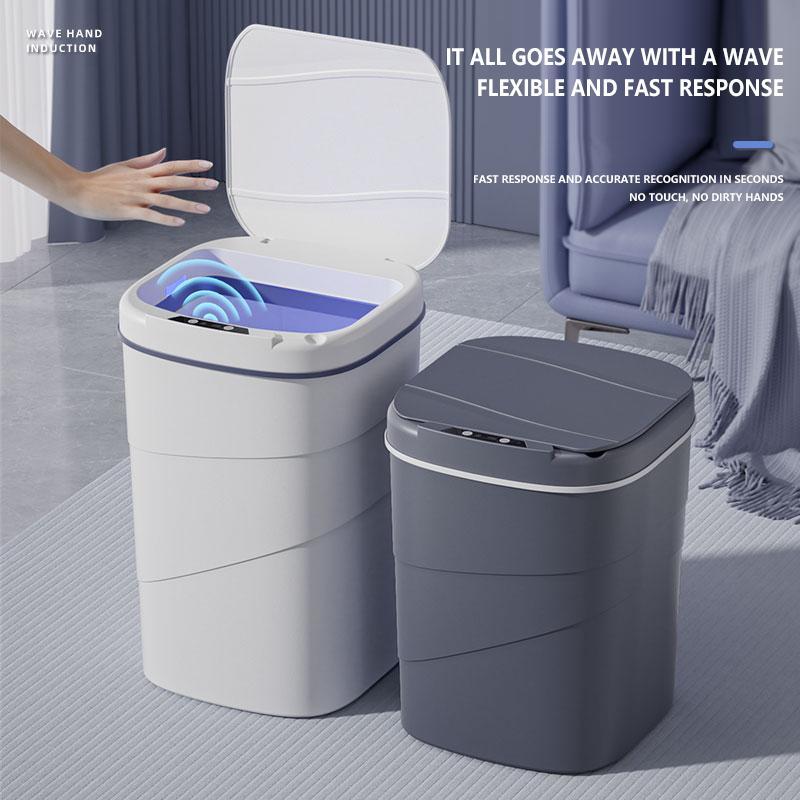 14L Smart Trash Can, 1 Count Automatic Sensor Trash Can, Large Capacity Trash Can for Kitchen, Bathroom, Bedroom, Office