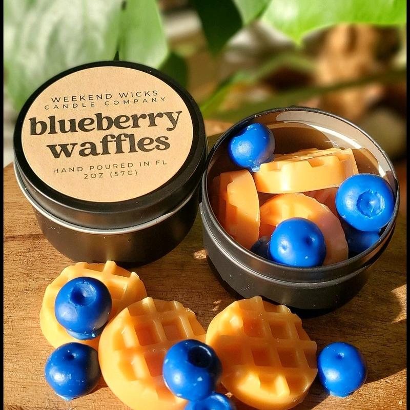 Blueberry Waffle Wax Melts, Fake Food Wax Melts Small Gift for her Sweet Scented wax melts