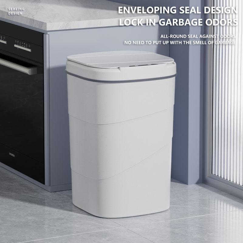 14L Smart Trash Can, 1 Count Automatic Sensor Trash Can, Large Capacity Trash Can for Kitchen, Bathroom, Bedroom, Office