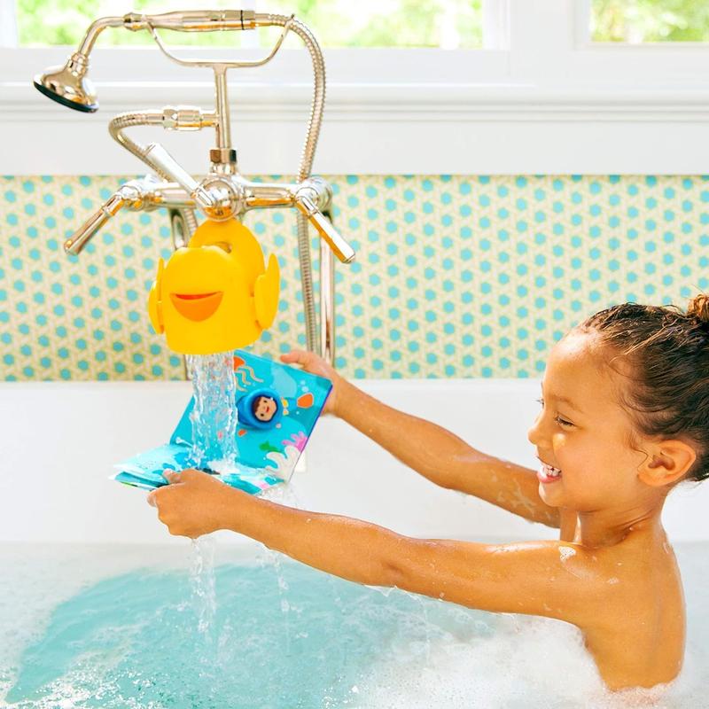 Bath Spout Cover Safety Guard with Built-in Bubble Bath Dispenser, Yellow