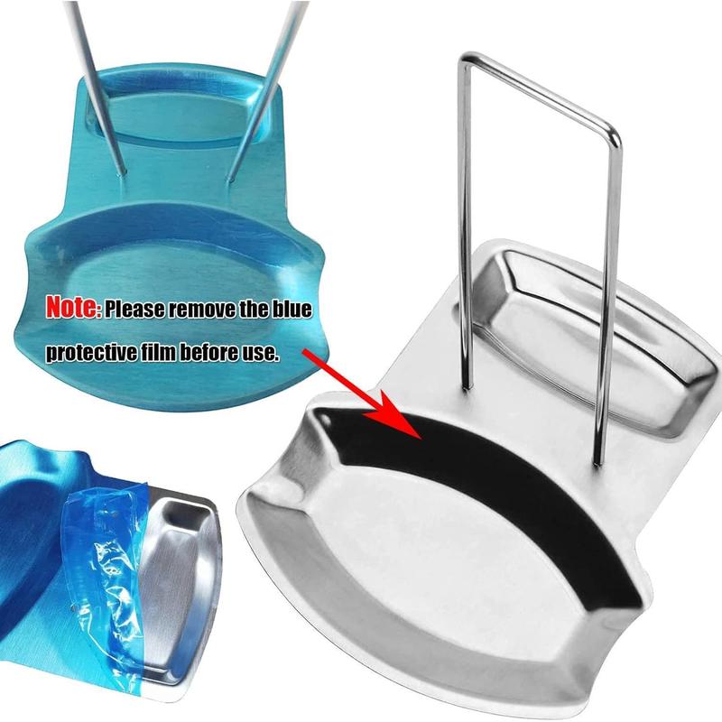 Pan Lid Holder Progressive Lid and Spoon Rest Shelf 304 Stainless Steel Pan Lid Organizer Kitchen Decor Tool! T&J