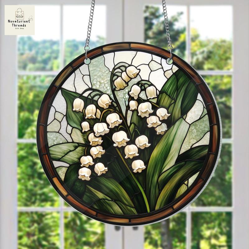 Lily Of Valley Window Hanging Ornament, Floral Ornament, Gift for Flower Lover, Gift For Mom, Lily Of Valley Ornament