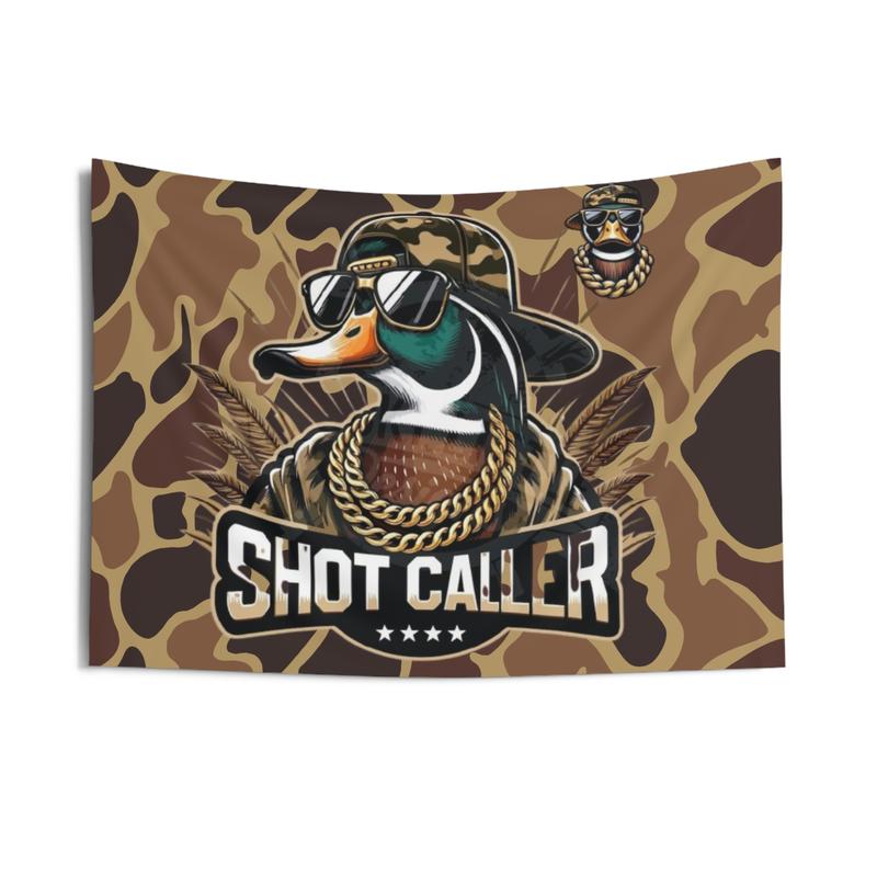 Camouflage Shot Caller Duck Hunting Tapestry Poster For Decorate Clubs Concerts Bars University Dormitories Living Rooms Bedrooms