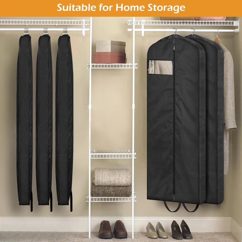 Long Garment Bag, 2 Counts Waterproof Foldable Clothing Bag, Clothes Storage Bag, Clothes Protector for Closet Wardrobe, Travel Clothes Storage Bag