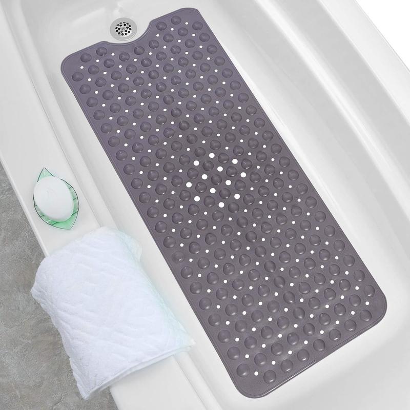 Lux Decor Bathtub Mat - Non Slip Bath Mat for Safe Bathing Experience - Available in 5 Colors - Water-Absorbent - PVC Shower Mat - 40 x 16 inches