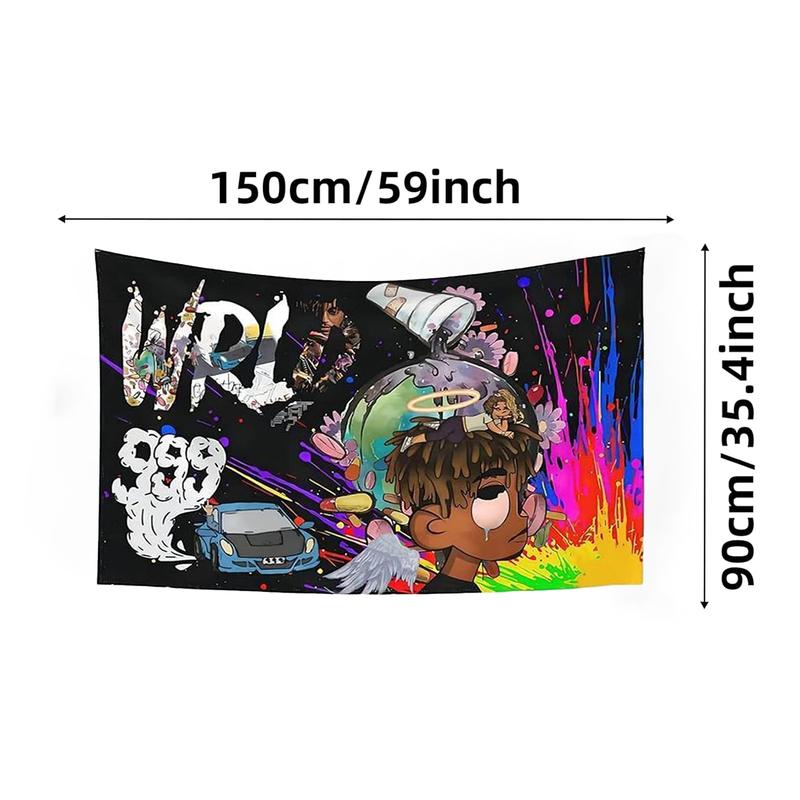 Rappe 3x5Ft Flags Juice Wrld Tapestry Wall Hanging for Bedroom College Dorm Rooms Decor Banner with