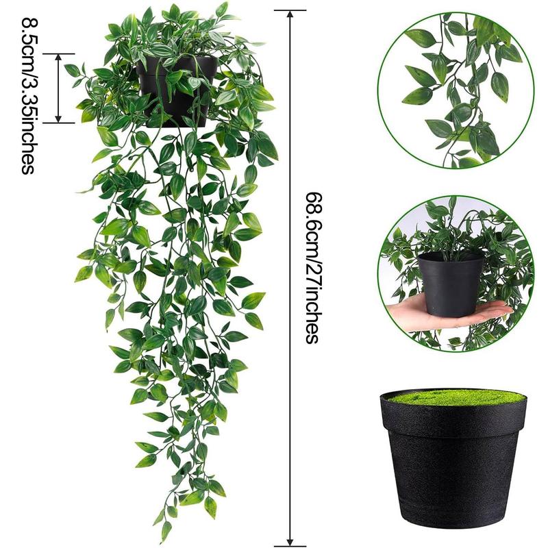 Artificial Ivy Plant, 2 Counts Fake Hanging Plant, Fake Plant for Home Decor, Indoor & Outdoor Decorative Plants, Home Decor Supplies