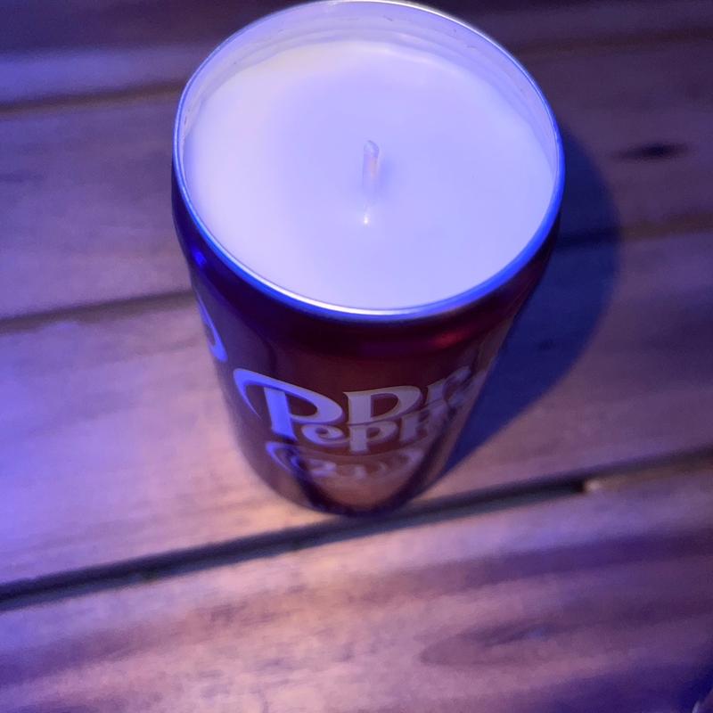 Dr. Pepper up cycle candle