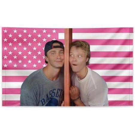 Starkey And JJ Star Maybank Rafe Pink America Cameron Flag Tapestry with Grommets for College Dorm Decor, Outdoor Party, Gift, Patio Yard, Room Decor Flag (PINK001)