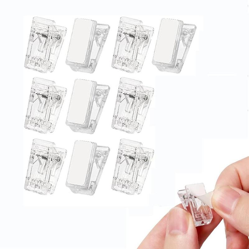 Self-adhesive Wall Tapestry Clip, 25pcs Plastic Adhesive Clip, Small Hanging Spring Clip, Adhesive Spring Clip for Posters, Photos, Paper