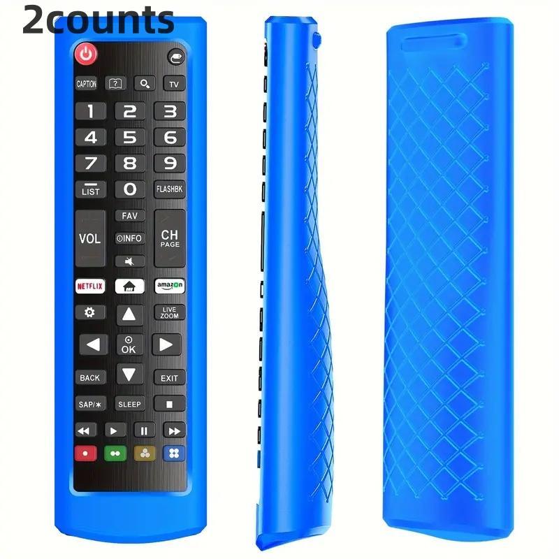 Random Color Luminous Remote Control Cover, 2 Counts Silicone Remote Control Protector, Dustproof Remote Control Cover for LG Smart TV