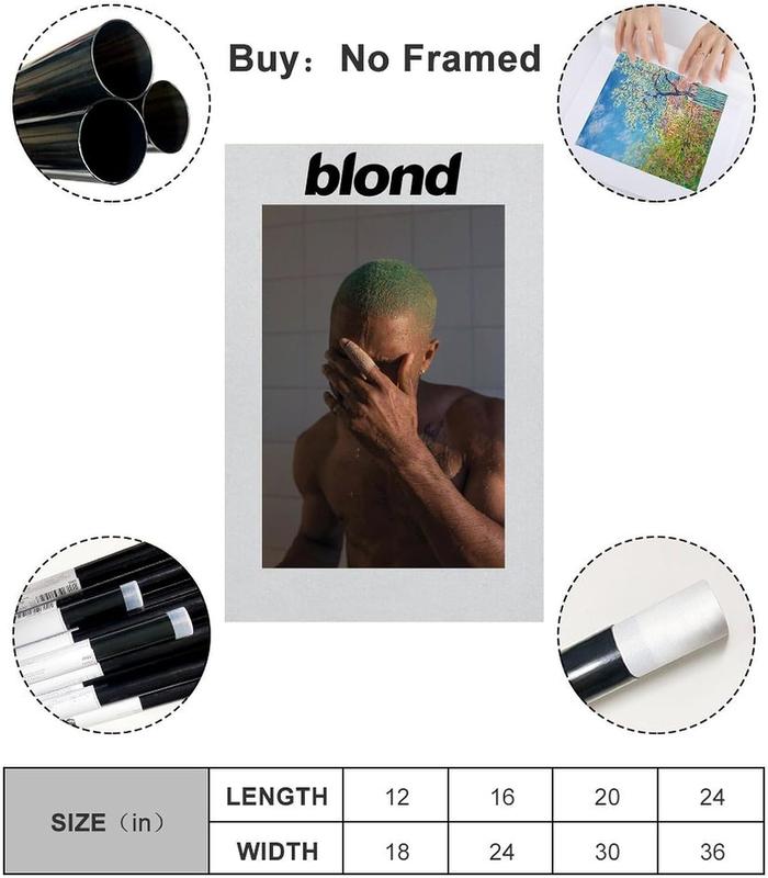 Frank Ocean Poster Blonde Poster Album Cover Canvas Poster Wall Art Decoration Living Room Bedroom Decoration Print Picture Painting Unframe