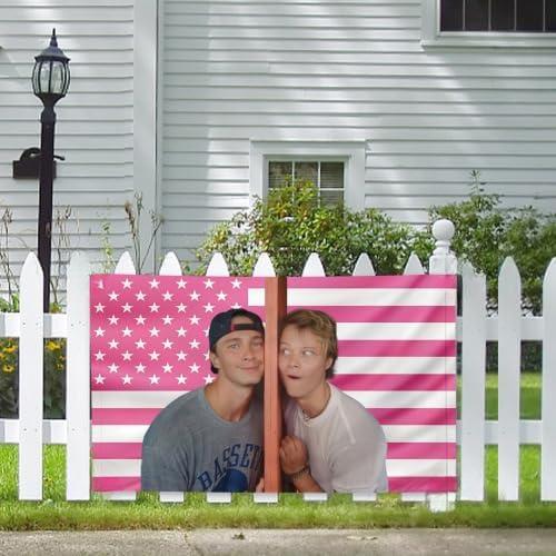 Starkey And JJ Star Maybank Rafe Pink America Cameron Flag Tapestry with Grommets for College Dorm Decor, Outdoor Party, Gift, Patio Yard, Room Decor Flag (PINK001)