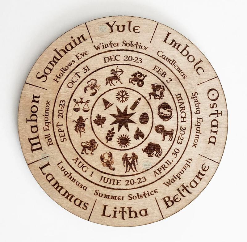 Wheel of the Year Wood Magnet