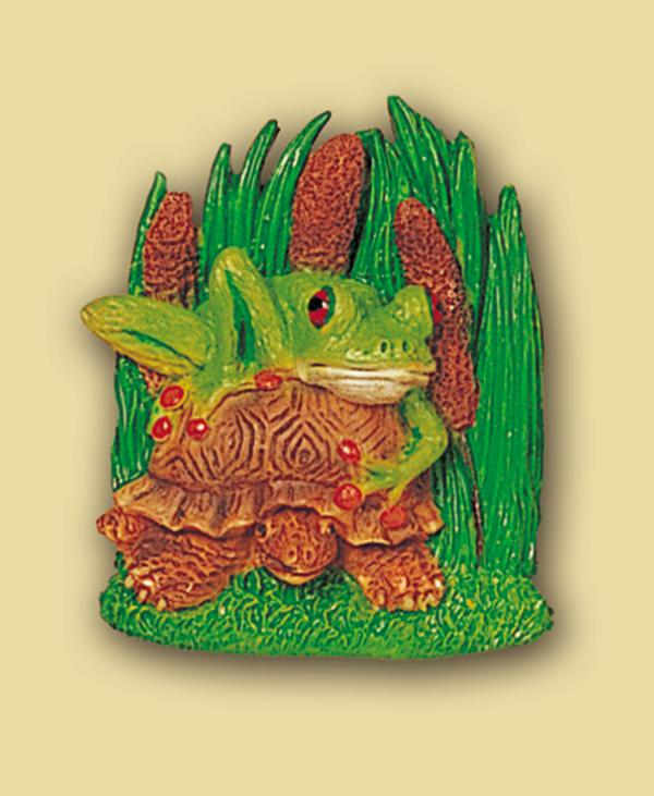 Realistic Tree Frog on Turtle 3