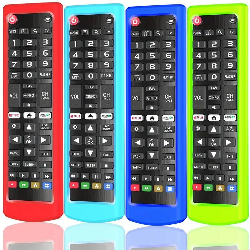 Random Color Luminous Remote Control Cover, 2 Counts Silicone Remote Control Protector, Dustproof Remote Control Cover for LG Smart TV