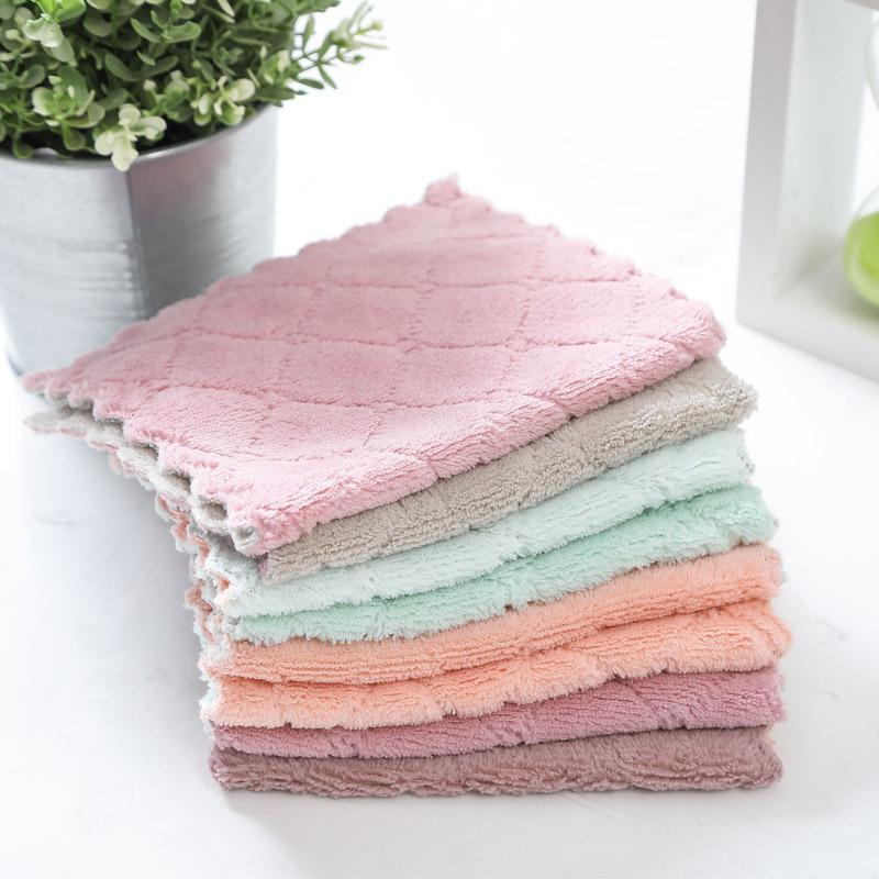 Dishcloth, 10 Counts set Reusable Absorbent Dishcloth, Thickened Dishcloth, Household Cleaning Tool for Kitchen