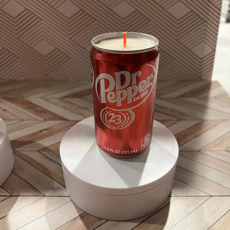 Dr. Pepper up cycle candle