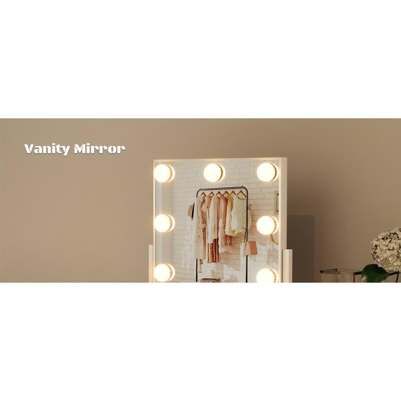 Vanity Mirror with Lights, Makeup Mirror with Lights, 10X Magnification, Light up Mirror with Smart Touch 3 Colors Dimmable, Mirror with Lights with 360° Rotation for Women Gift. Decor