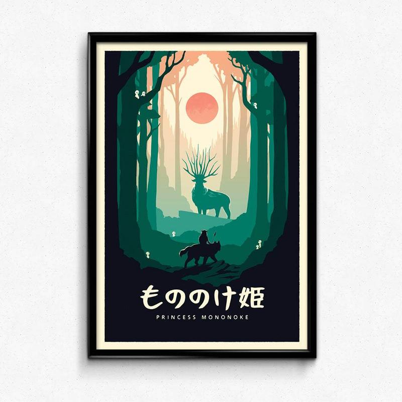 Ghibli Minimalist Poster Bundle - Wall Decor Artwork Set Gift