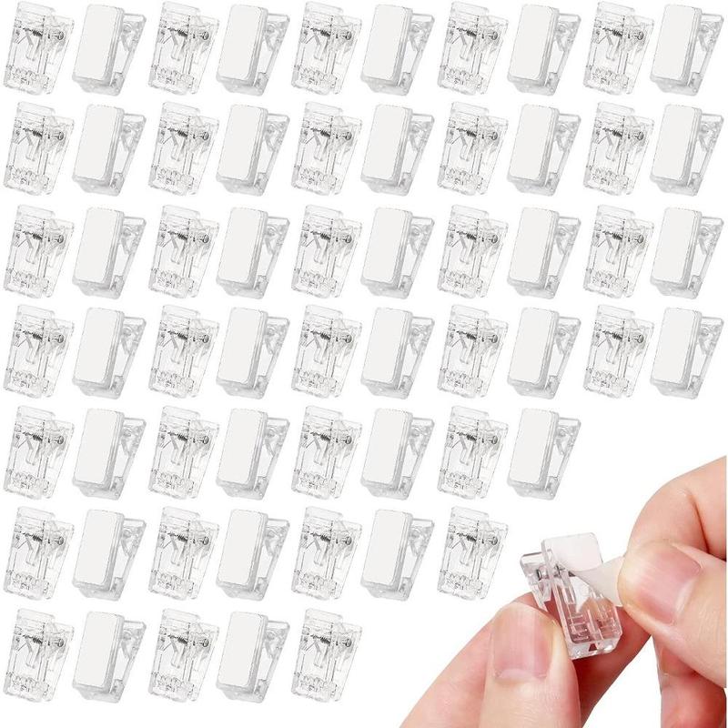 Self-adhesive Wall Tapestry Clip, 25pcs Plastic Adhesive Clip, Small Hanging Spring Clip, Adhesive Spring Clip for Posters, Photos, Paper