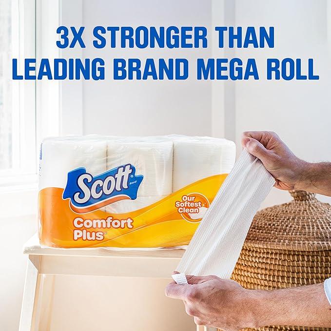 Toilet Paper, 12 Double Rolls, 231 Sheets per Roll, Septic-Safe, 1-Ply Toilet Tissue Pack Bath