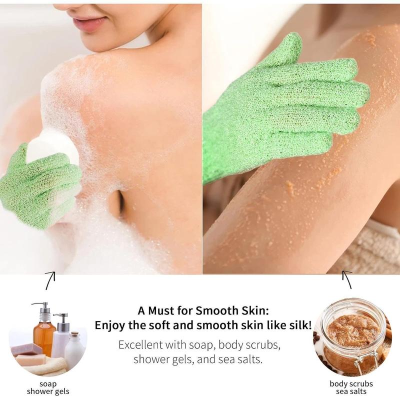 24 counts Exfoliating Bath Gloves, Made of  Nylon,12 Colors Double Sided Exfoliating Gloves for Beauty Spa Massage Skin Shower Scrubber Bathing Accessories