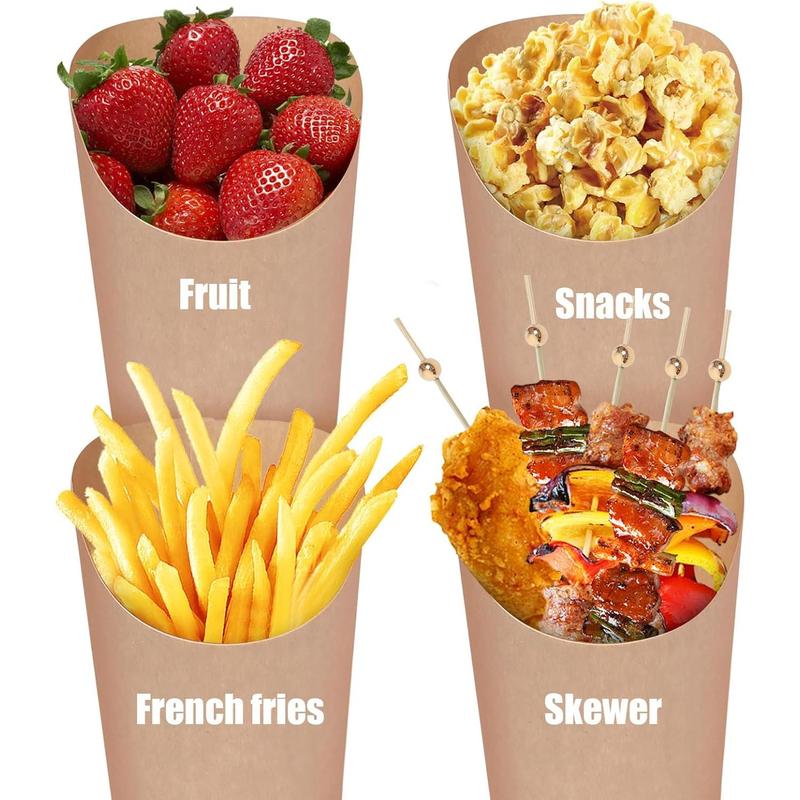 80 Packs Individual Disposable Charcuterie Cups with Sticks,80 Portable Bags, 200 Packs Cocktail Skewers,14oz Brown Paper Appetizer Cups for Fry, Food, Drinks, Party Supplies