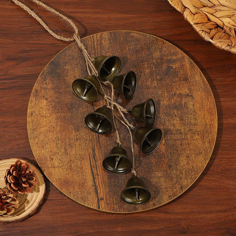 Set of 2 Witch Bells for Door Knob Hangers | Protection Wind Chimes | Clear Negative Energy | Witchcraft Supplies for Boho Home & Room Décor (Brown) Decor Hanging Hangable Ornaments