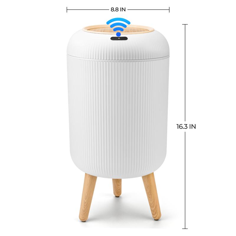 Pukomc Smart induction  Waterproof  trash bins , Flip-top trash can，trash cans for bathroom,  for Kitchen,for Bathroom, Bedroom，Office,cute bins