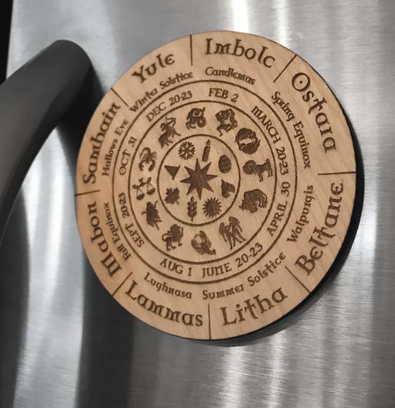 Wheel of the Year Wood Magnet