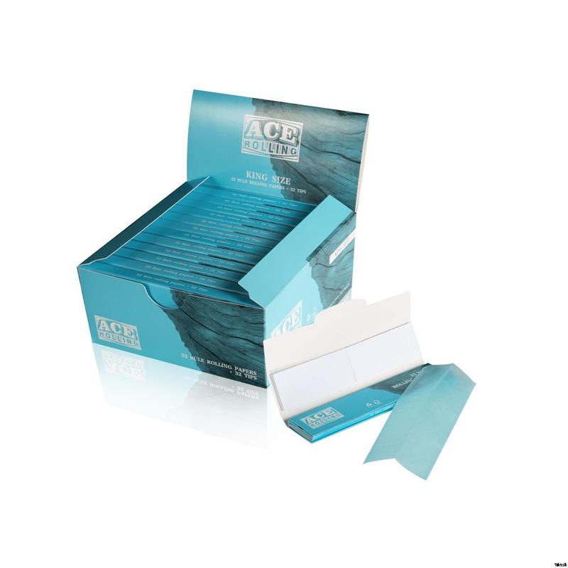 Filters paper pcs 32 + roll paper pcs 32 booklets each, slow burning, roll paper translucent, roll paper, booklet pcs 24