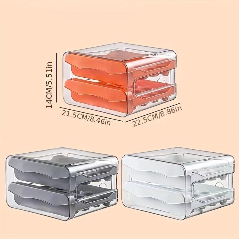 Double Layer Egg Storage Box, 1 Count 32 Grids Refrigerator Egg Organizer, Egg Holder, Household Egg Storage Box, Refrigerator Organizer