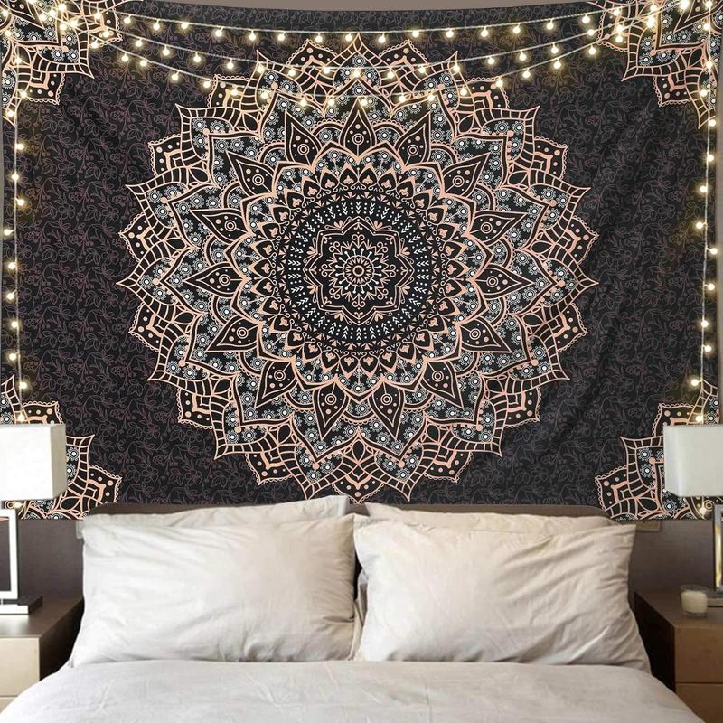 Mandala Tapestry Wall Hanging Psychedelic Aesthetic Indian Hippie Wall Decor Bohemian Wall Art Boho Home Decoration for Bedroom,Living Room