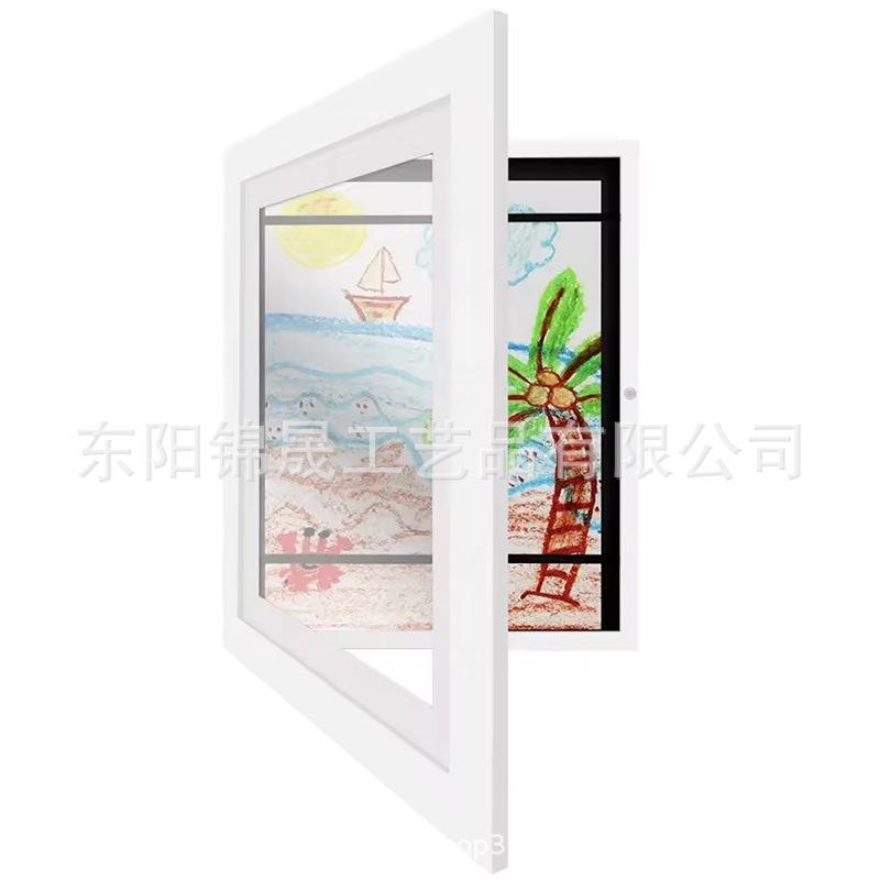 Kids Art Frames Children's Art Frame Children's Flip Oil Painting Storage Box Picture Frame