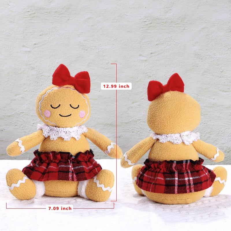 2 Pack Gingerbread Man Christmas Ornaments Indoor Christmas Decorations Home Decor Gingerbread Doll Gift Door Window Table Tree Holiday Christmas Season Decoration