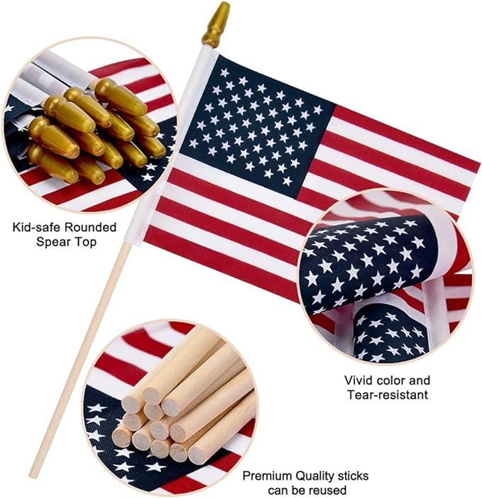 Ultimate American Flag 3x5 FT Embroidered Stars, Sewn Stripes, Durable Brass Grommets, USA Flag for All Weather Conditions Banners Gift Lightweight