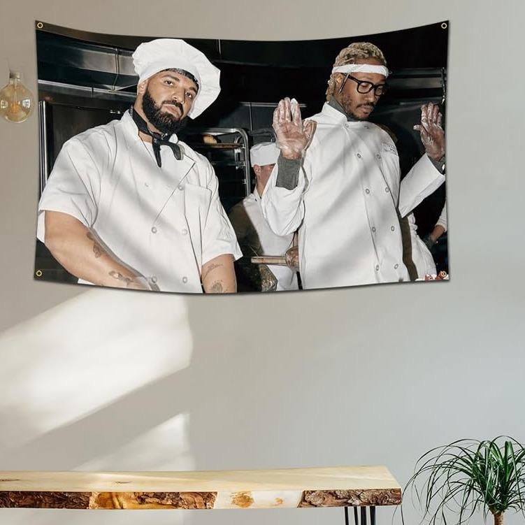 Drake and Future Life is Good Tapestry for College Dorm, Living Room and Bedroom Home Decor, Meme Funny Wall Tapestries Hanging for Gifts   Funny  flag 3x5 ft Banne