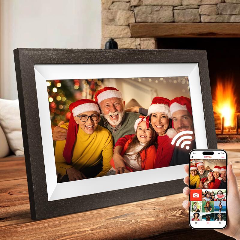 Ekoio 10.1 Inch WiFi Digital Picture Frame, 1280x800 HD IPS Touch Screen Photo Frame Electronic, 32GB Memory, Auto-Rotate, Wall Mountable, Share Photos Videos Instantly via free App from Anywhere