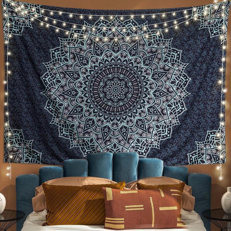 Mandala Tapestry Wall Hanging Psychedelic Aesthetic Indian Hippie Wall Decor Bohemian Wall Art Boho Home Decoration for Bedroom,Living Room