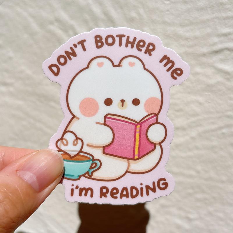 StickyRiceCo Cozy Bookish Heavy Duty Waterproof Vinyl Diecut Stickers