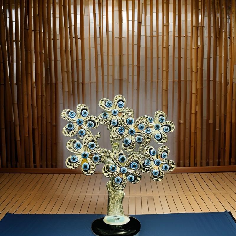 Turkish nazer lucky money tree evil eye flower decoration Glass Ornaments