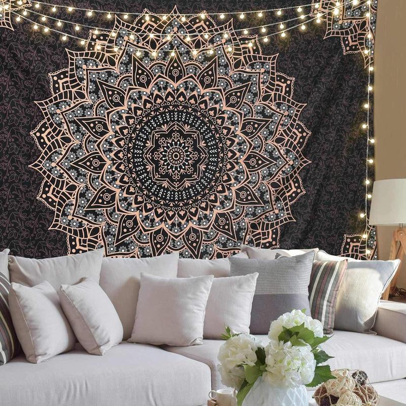 Mandala Tapestry Wall Hanging Psychedelic Aesthetic Indian Hippie Wall Decor Bohemian Wall Art Boho Home Decoration for Bedroom,Living Room