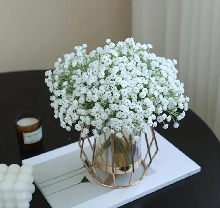 Baby Breath Artificial  Set of 6 Gypsophila Real Touch for Wedding Party Home Garden Decoration Decorative Fruit Floral Plants babies breath decorative fruit fake flower