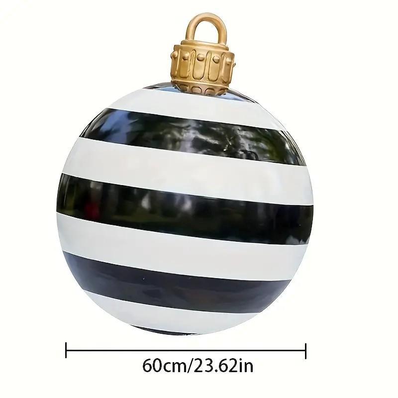 Christmas Themed Balloon, 1 Count Outdoor Fun Festival Atmosphere Inflatable Toy Ball, Crafts Decorations, Scene Decorations, Entertainment Venue Decorations