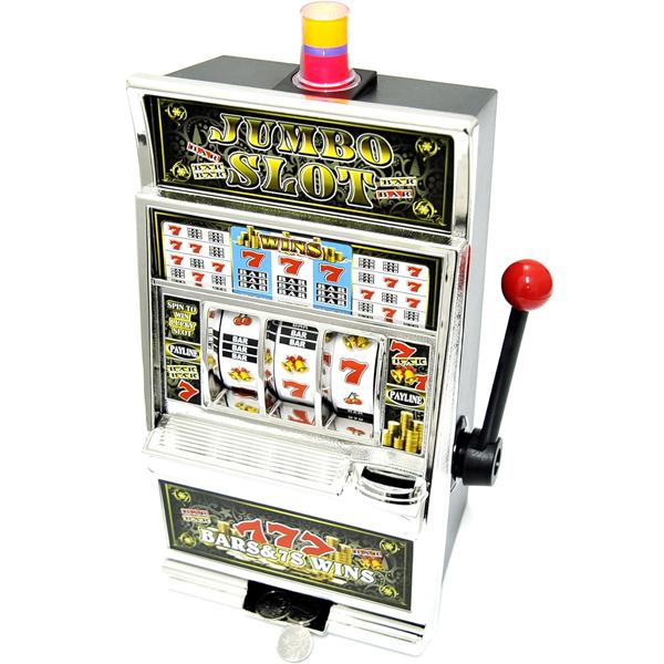 Jumbo Slot Machine Coin Bank | Casino Toy Slots Piggy Bank | Flashing Lights and Jackpot Sounds