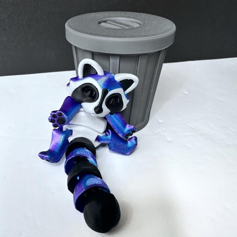 3D Printed Cute Raccoon Trash Panda Figurine