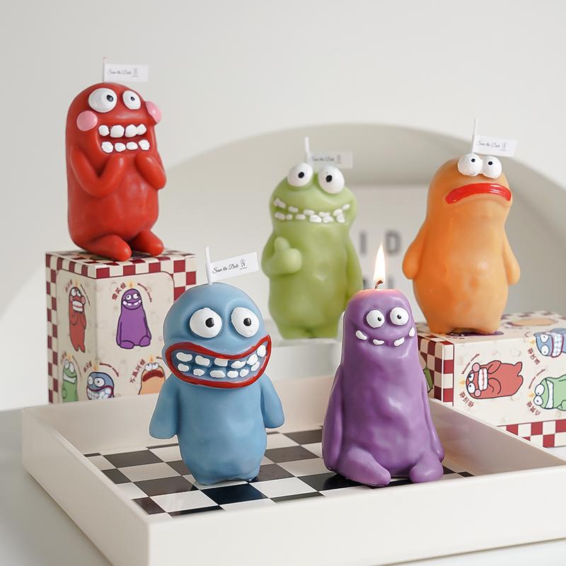 Juso Home Cute Monster Candles