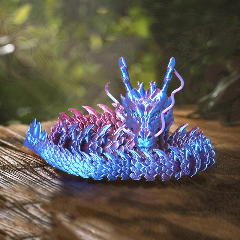 3D Printed Dragon Design Craft, 1 Count Creative Car Decorations, Cute Desktop Decoration for Living Room Bedroom Bar Cafe, Room Display Decoration